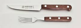 12tlg. Brotzeitbesteck - Steakbesteck - Marsvogel - Holz - Genietete Griffe - Bild vergrößern