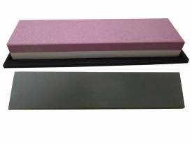 Messer-Schrf-Set 3L Korund FEPA 120/280 + behandeltes  Abziehleder - Bild vergrern 