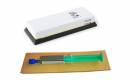 3-teiliges Schärf-Set für Messer / TAIDEA Abziehstein 1000/3000 + Leder + Paste