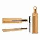 Schneidebrett (10,5 x 2 x 49,5 cm) mit Brotmesser