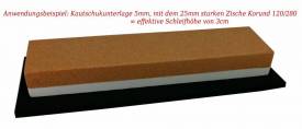 Schleifstein-Unterlage aus Zellkautschuk 220mm x 80mm x 5mm - Bild vergrern 