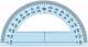 Wonday Halb-Winkelmesser 180 Grad, 120 mm, bruchfest 