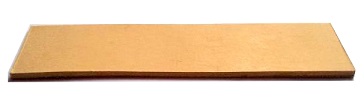 1 Stück Lederabziehriemen NATUR, 20cm x 5cm, unbehandelt