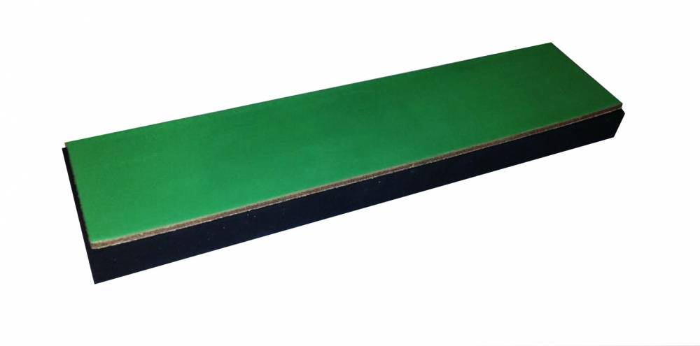 XXL Lederabziehriemen 30cm x 7cm, behandelt mit Chromoxid mit Kautschuk-Unterlage